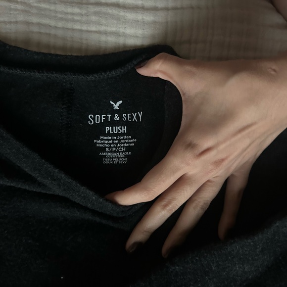 American Eagle Black Soft & Sexy Plush sweater - Picture 2 of 2